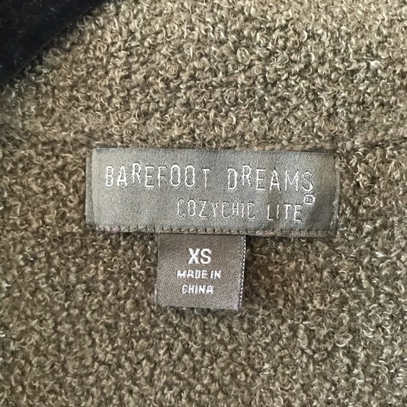 Barefoot Dreams Cozy Chic Lite Open Front Blazer Cardigan, Moss Green, size XS - Picture 3 of 5